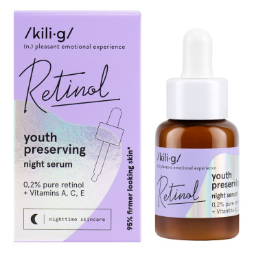 Sérum facial de noche con retinol