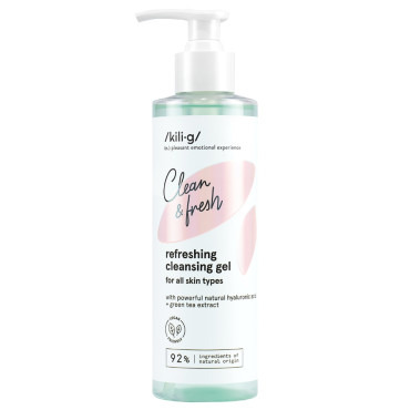 Gel refrescante para limpieza facial