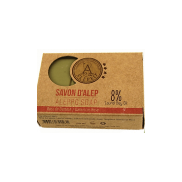 Pastilla jabón Alepo Damascus Rose 8%