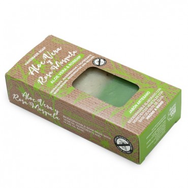 Pastilla de jabón aloe vera y rosa mosqueta