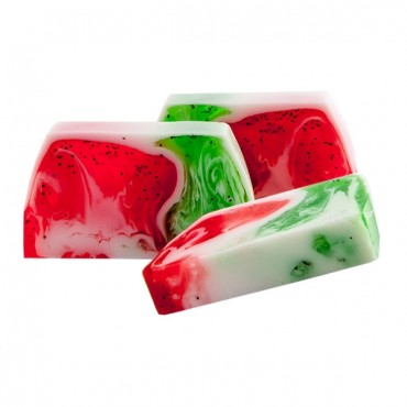 Jabón de glicerina humectante "Batido de fresa y kiwi"