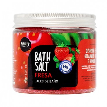 Sales de baño detox "Fresa" Bubbles & Colors