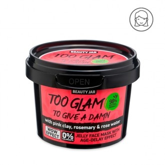 Mascarilla facial de gelatina antiedad - Arcilla Rosa y Romero