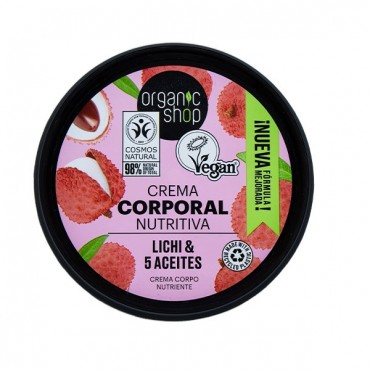 Crema corporal "Vitaminas y nutrición -  Pink Lychee" Organic shop