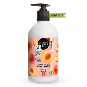Jabón de Manos Nutritivo - Melocotón y Rosa