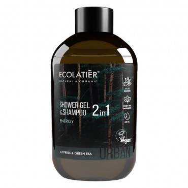 Gel de ducha y champú 2 en 1 Energy Ciprés y Té Verde
